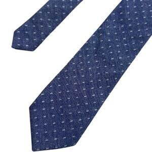 Original Penguin Tie Mens Blue Geometric Skinny Textured